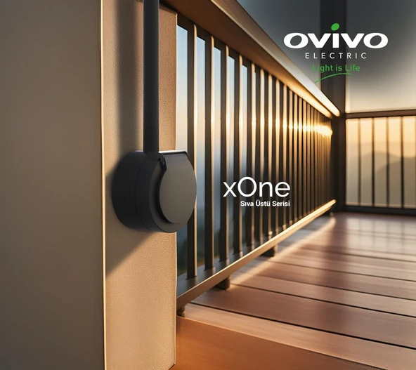 OVİVO XONE KAPAKLI TOPRAKLI PRİZ ANTRASİT - 2