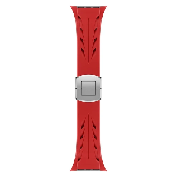 Apple Watch Ultra 49mm KRD-127 Metal Tokalı Silikon Kordon - 4