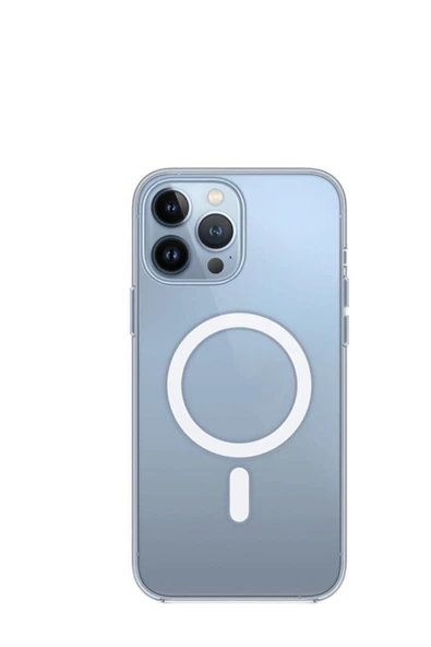 Iphone 12 Pro Max - Şeffaf Magsafe Wireless Kablosuz Şarj Destekli Sert Kılıf - Resim 3