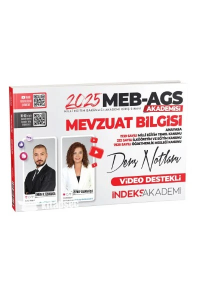 2025 MEB AGS Akademisi Mevzuat Bilgisi Video Ders Notları İndeks Akademi Yayıncılık