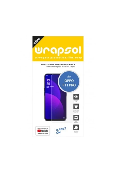 Oppo F11 Pro Ekran Koruyucu Kaplama Darbe Emici Poliüretan Film Amerika Üretimi - Resim 3