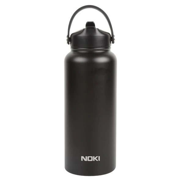 Noki Çevir Aç Kapak Pipetli Taşıma Kulplu Çelik Termos Matara 960 ml (T-0127) - 13