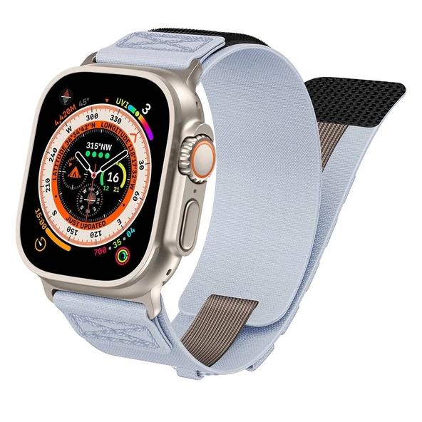 Apple Watch 44mm Zore KRD-99 Hasır Kordon - Resim 11