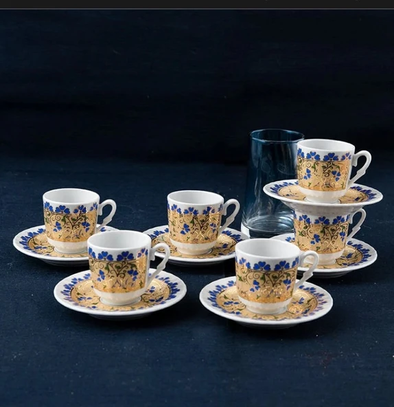 Güral Porselen Sedef 12 Parça Kahve Fincan Takımı 8115 - 3