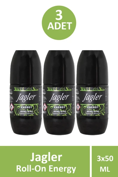 Jagler Roll-On Energy Erkek 50 ml 3 Adet