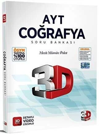 Ayt Coğrafya Soru Bankası 3D Dyayinlari