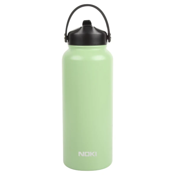 Noki Çevir Aç Kapak Pipetli Taşıma Kulplu Çelik Termos Matara 960 ml (T-0127) - 16