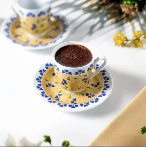 Güral Porselen Sedef 12 Parça Kahve Fincan Takımı 8115 - 2