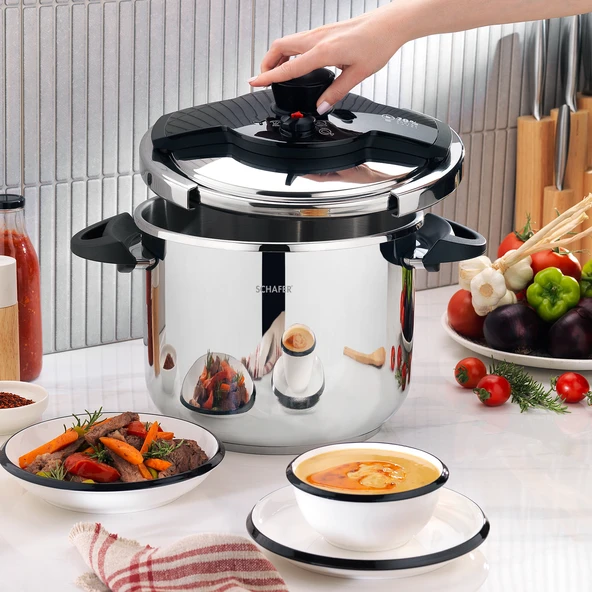 Schafer Grand Düdüklü Tencere 12 L-Siyah - 2