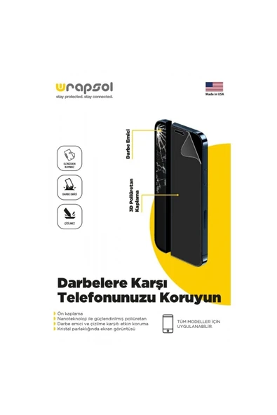 Oppo F11 Pro Ekran Koruyucu Kaplama Darbe Emici Poliüretan Film Amerika Üretimi