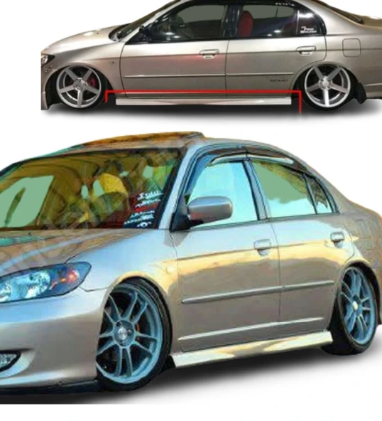 Honda Civic Vtec 2 Yan Marşpiyel (Plastik)(Boyasız) ürün görseli