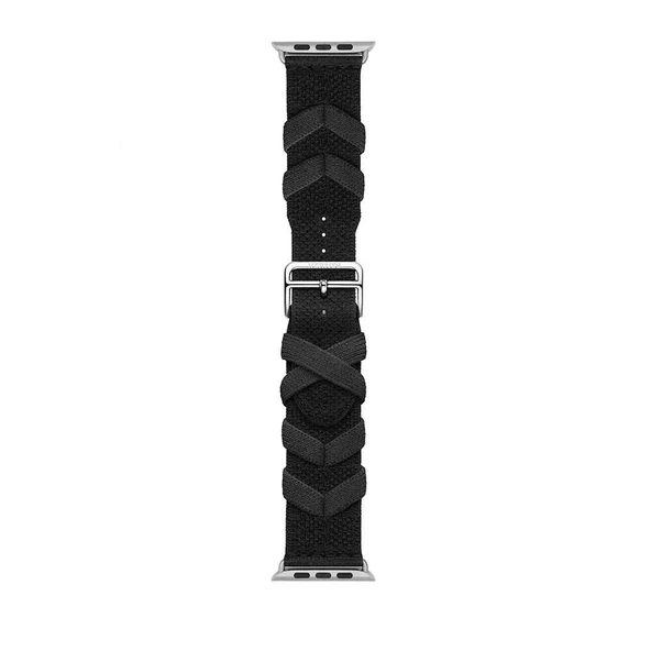 Apple Watch 42mm Zore KRD-97 Sarmal Örgü Tasarımlı Kordon - 4