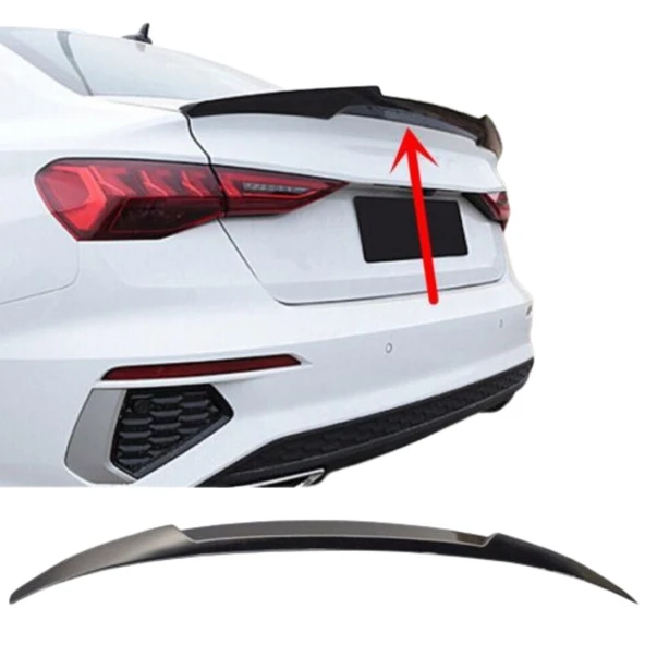 A3 8y Sedan S3 Style - Spoiler (Plastik) (Boyasız) ürün görseli