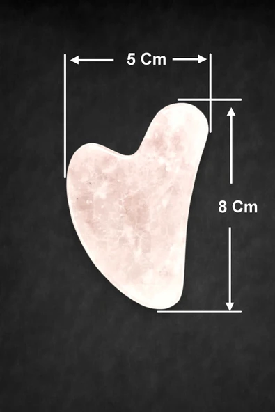 Pembe Kuvars Gua Sha Yüz Yogası, Masaj Taşı 530G - 3