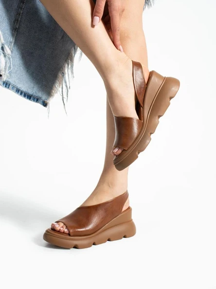 Papuçcity Mnrs 03212 Kadın Günlük Dolgu Topuk Sandalet - 15