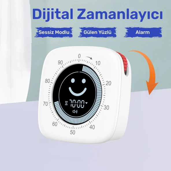 NPO NPT26XB Mutfak,Ders,Yemek için 60dk Dijital Alarm Kronometre,Pomodoro Öğrenci Motivasyon Saati - 2