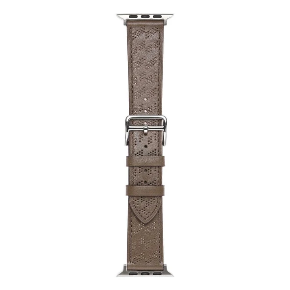 ​​​Apple Watch 7 41mm KRD-76 PU Deri Kordon Strap Kayış - 4