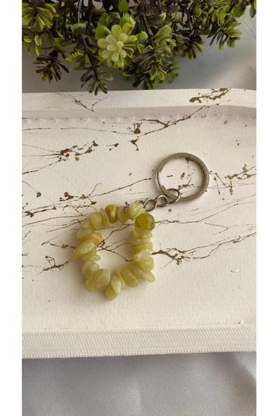 Yeşim Taşı Doğal Taş Anahtarlık