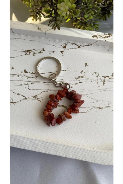 Kırmızı Jasper Anahtarlık Doğal Taş