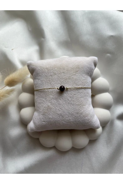 Granat lal garnet taşı altın simli ip halhal&bileklik ürün görseli