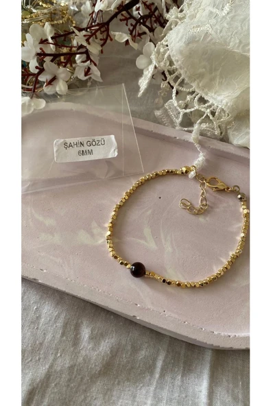 Şahingözü Doğal Taş Altın Kaplama Dorika Bileklik ürün görseli