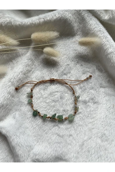 Aventurin Doğal Taş Halhal/bileklik El Yapımı ürün görseli