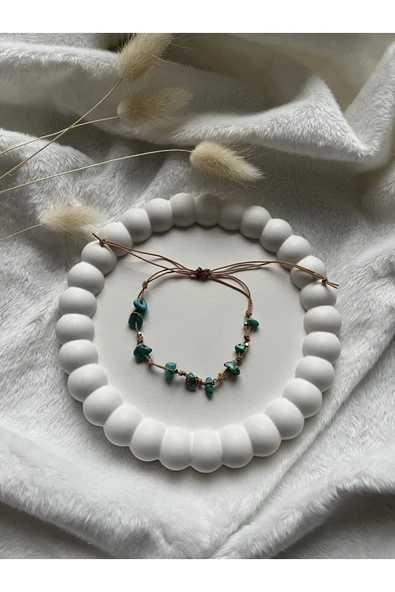 Turkuaz Firuze el yapımı ip bileklik&halhal doğal taş ürün görseli