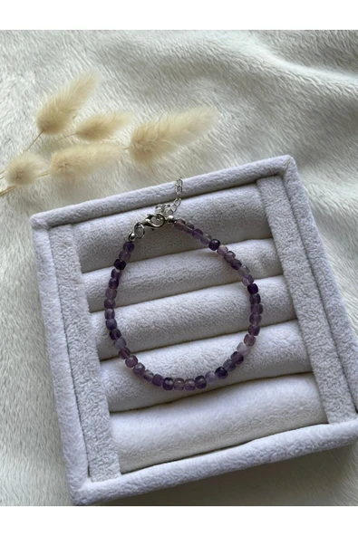 Ametist Küp Doğal Taş Bileklik ürün görseli