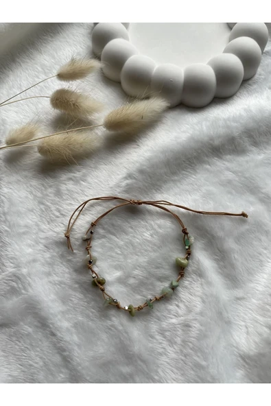 Krizopras Doğal Taş Halhal/bileklik Ayarlanabilir Ip ürün görseli