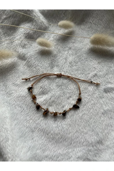 Kaplangözü taşı ayarlanabilir el yapımı bileklik&halhal ürün görseli