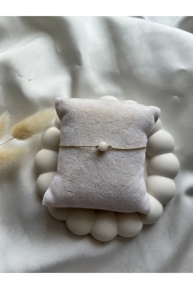 Ay taşı altın simli ip halhal&bileklik ürün görseli