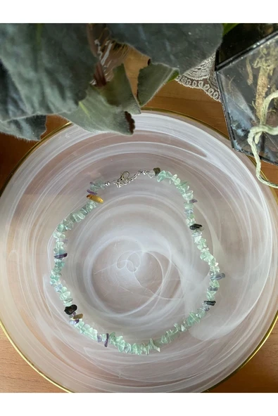 Florit Doğal Taş Kolye