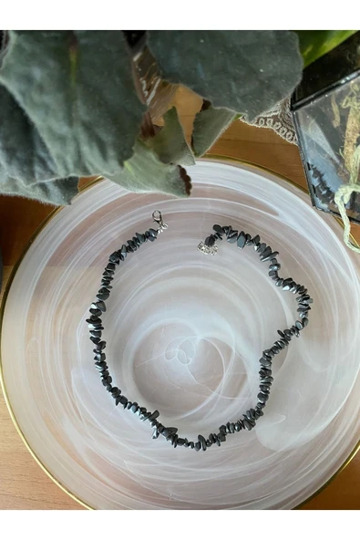 Doğal Hematit Taşı Kolye ürün görseli 1