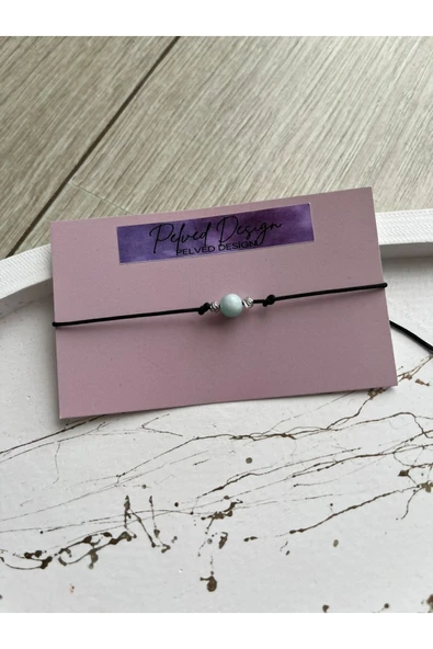 Amazonit Doğal Taş Ip Bileklik ürün görseli
