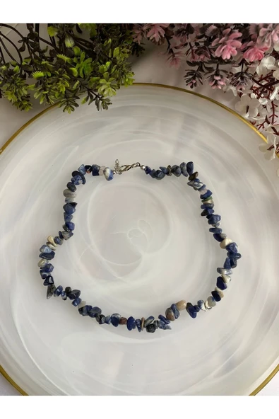 Sodalit Taşı Doğal Taş Kolye ürün görseli