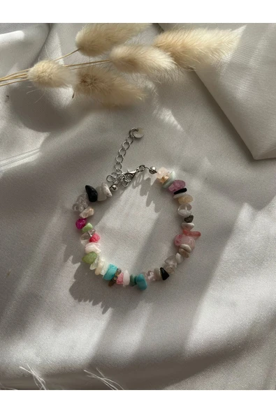 Çakra Karışık Doğal Taş Bileklik ürün görseli