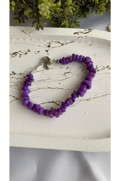 Mor Sedef Doğal Taş Bileklik ürün görseli 1