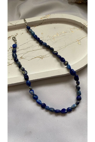 Şekilsiz Lapis Lazuli Doğal Taş Kolye ürün görseli