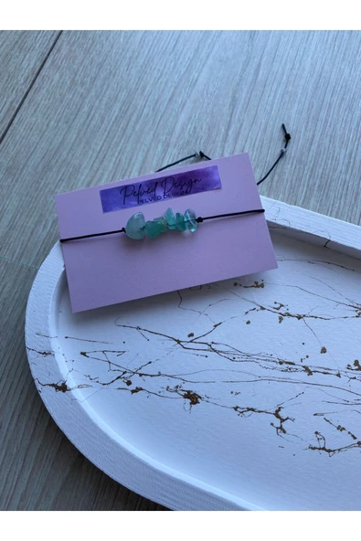 Kırık Aventurin Doğal Taş Ayarlanabilir Ip Bileklik ürün görseli