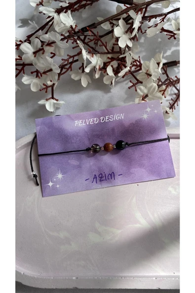 Azim Doğal Taş Ip Bileklik El Yapımı ürün görseli