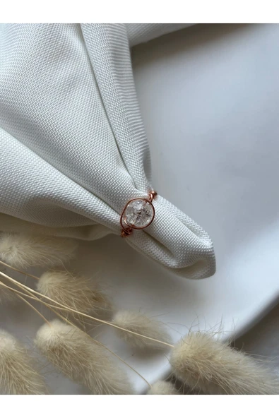 8 mm Necef Taşı Bakır Tel Yüzük El Yapımı ürün görseli 1