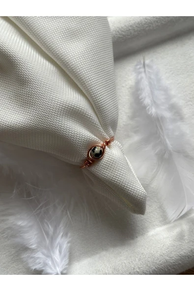 Minimal Bıldırcın Jasper Taşı Bakır Tel Yüzük ürün görseli 1