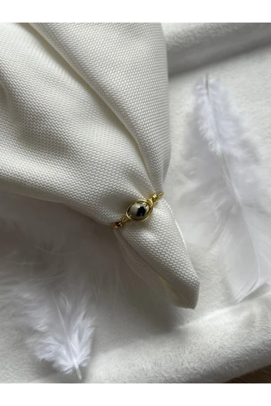 Minimal Bıldırcın Jasper Taşı Altın Tel Yüzük ürün görseli