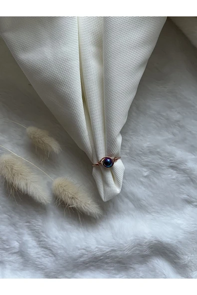 Renkli Hematit Ayarlanabilir Doğal Taş El Yapımı Tel Yüzük