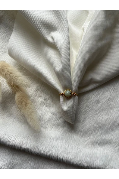 Krizopras Taşı Ayarlanabilir Altın Doğal Taş El Yapımı Tel Yüzük