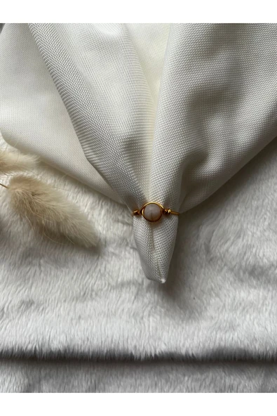 Beyaz akik Taşı altın Ayarlanabilir Doğal Taş El Yapımı Tel Yüzük