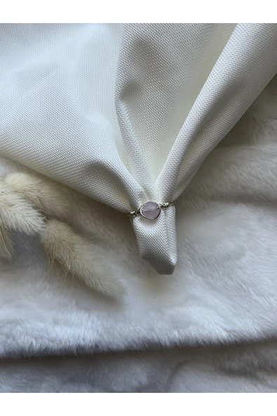 Kunzit Ayarlanabilir Doğal Taş El Yapımı Tel Yüzük