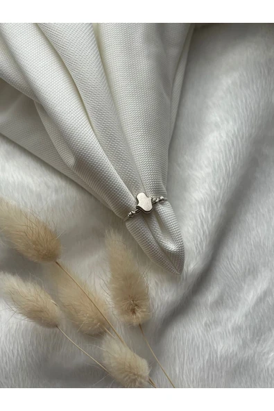 Fatma Ana Eli Detaylı Ayarlanabilir Gümüş El Yapımı Tel Yüzük ürün görseli