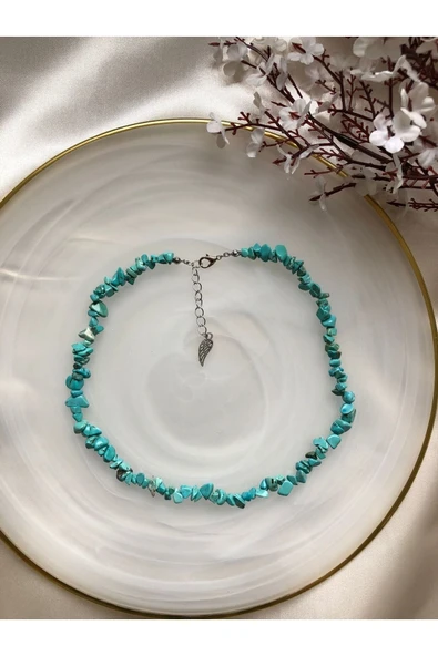 Doğal Firuze(turkuaz) Taşı Kolye ürün görseli 1