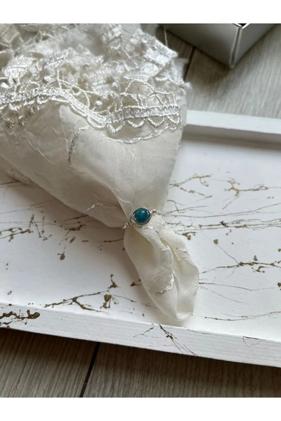 Apatit Doğal Taş Tel El Yapım Yüzük ürün görseli 1